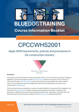 CPCCWHS2001 Course Information Booklet Preview