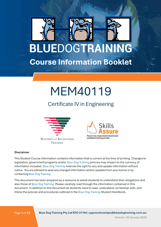 MEM40119 Course Information Booklet Preview